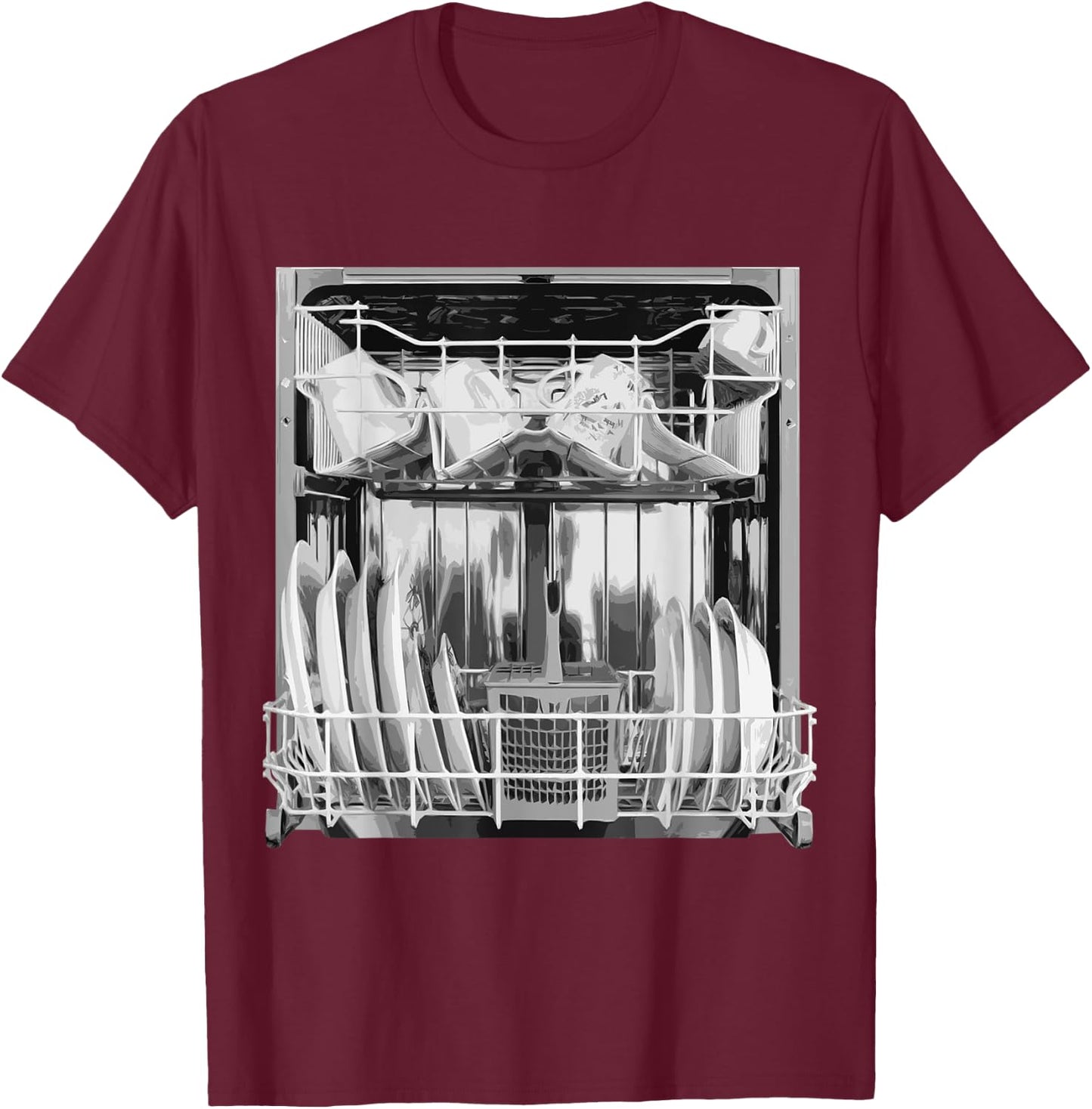 Dishwasher Costume Funny Halloween Silvester Kitchen Objects T-Shirt - T-Shirt | Maroon