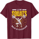 Low Squats High Standards Fitness Sports Workout Gym Squat T-Shirt - T-Shirt | Maroon