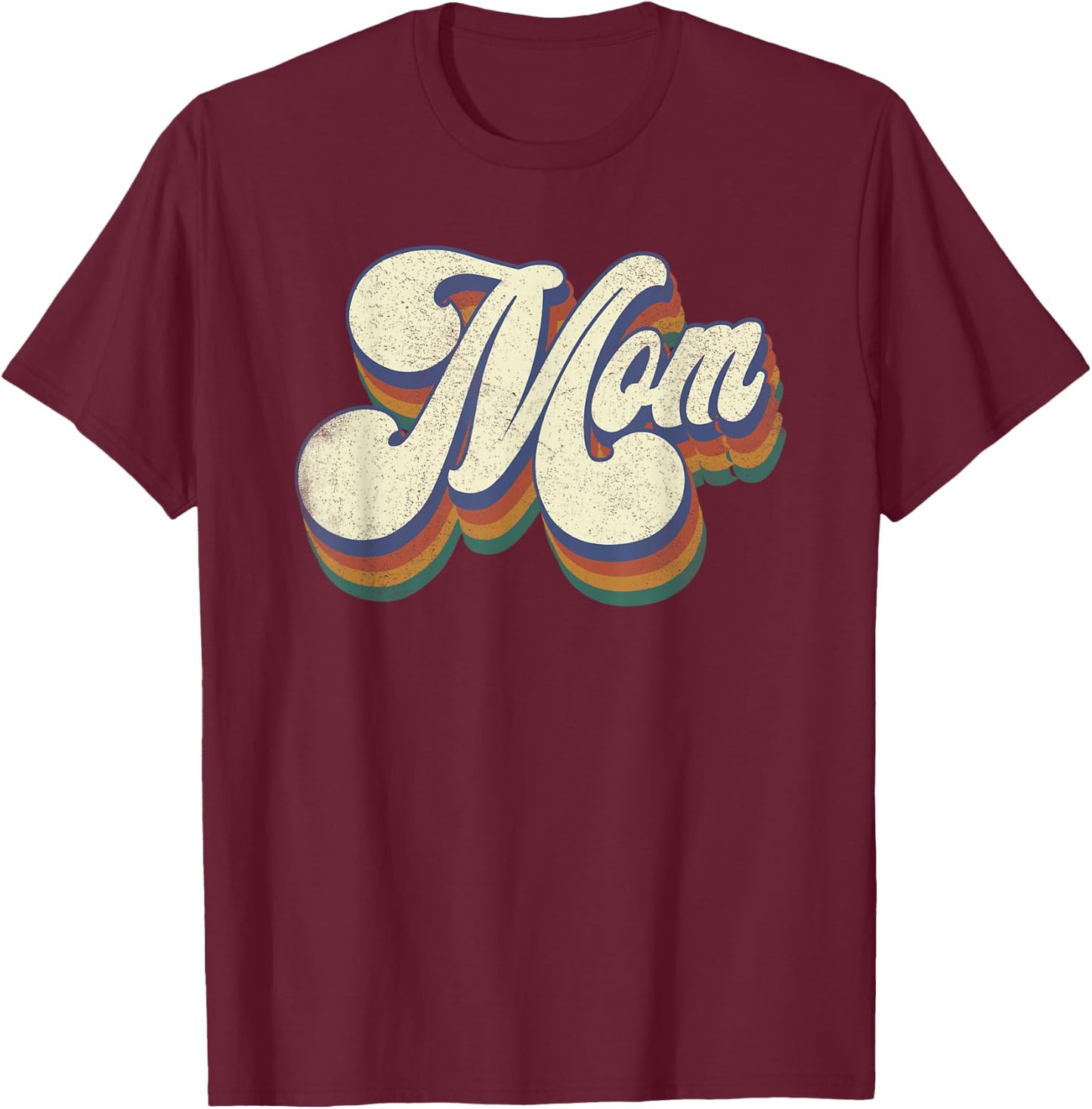 Mom Gifts From Kids Retro Vintage Mother's Day Mom T-Shirt - T-Shirt | Maroon