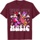 Minnie Mouse Daisy Duck - Feel The Music T-Shirt - T-Shirt | Maroon