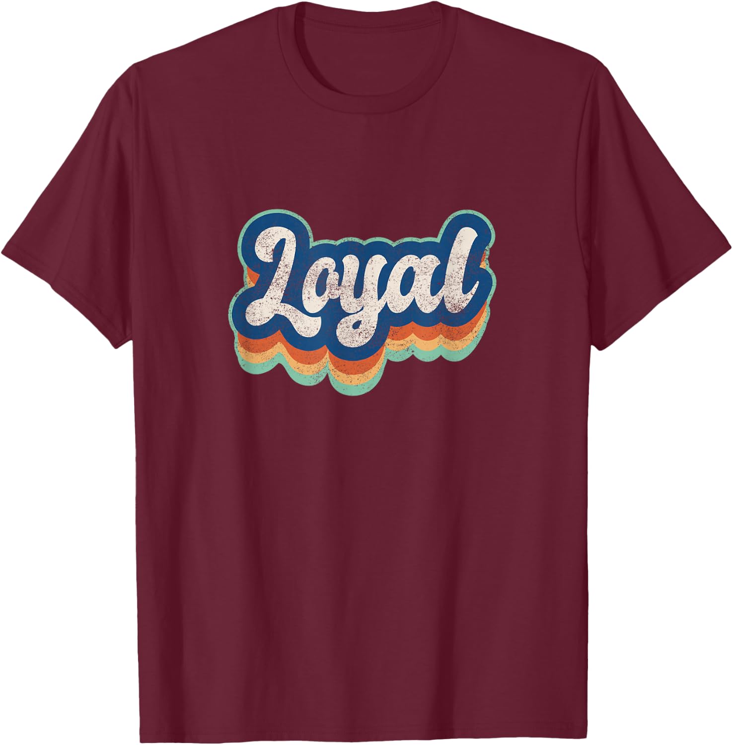 Loyal First Name Boy Vintage Style 70s 80s Personalized T-Shirt - T-Shirt | Maroon
