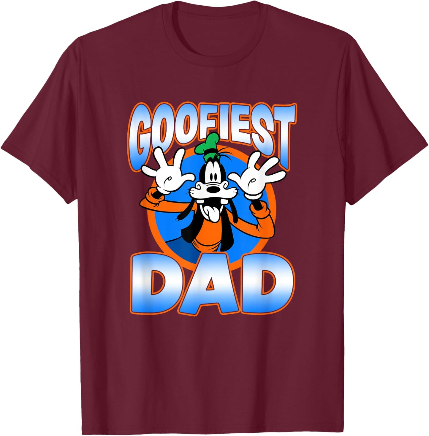 Disney Mickey and Friends Father's Day Goofiest Dad Vintage T-Shirt - T-Shirt | Maroon