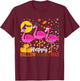 Flamingo Halloween Thanksgiving Christmas HallowThanksMas T-Shirt - T-Shirt | Maroon