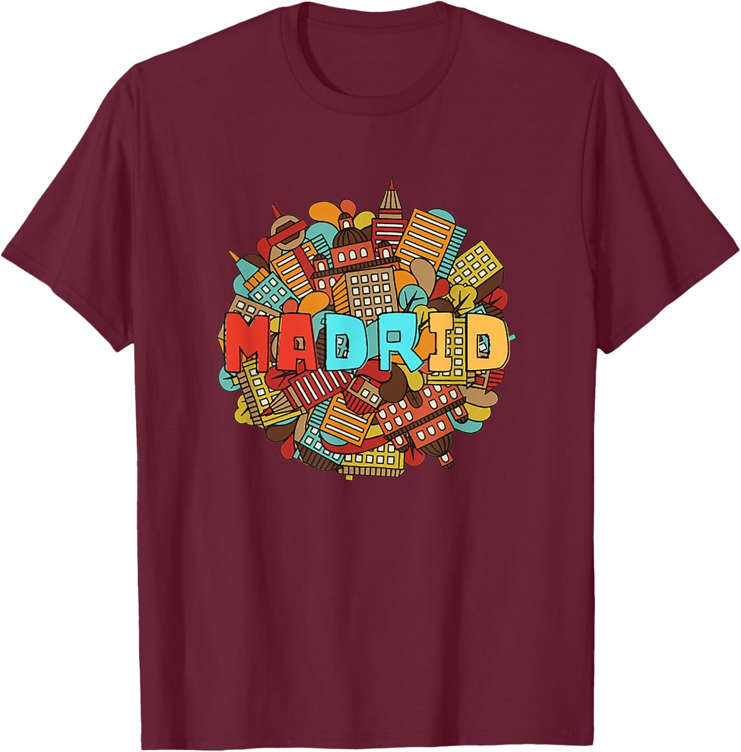 City of Madrid Spain for Reminders Pride T-Shirt - T-Shirt | Maroon