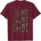 Civil Air Patrol United States Distressed Camo w US Flag T-Shirt - T-Shirt | Maroon