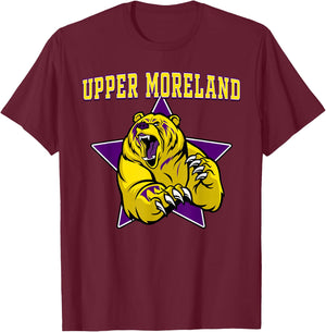Upper Moreland Bears High School Team Spirit T-Shirt - T-Shirt | Maroon