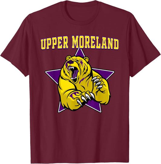 Upper Moreland Bears High School Team Spirit T-Shirt - T-Shirt | Maroon