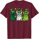 St Patricks Day French Bulldogs Dog Frenchie Men Women Kids T-Shirt - T-Shirt | Maroon