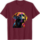Black Labrador Lover Colorful Pop Art Black Lab T-Shirt - T-Shirt | Maroon