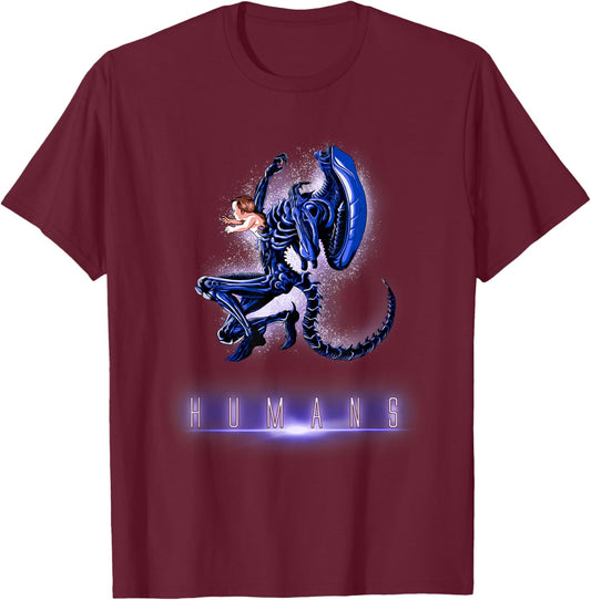 Humans Xenomorph Alien Baby T-Shirt - T-Shirt | Maroon
