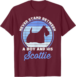 Funny Boys Scottish Terrier Dog For Kids Boy Scotty Scottie T-Shirt - T-Shirt | Maroon