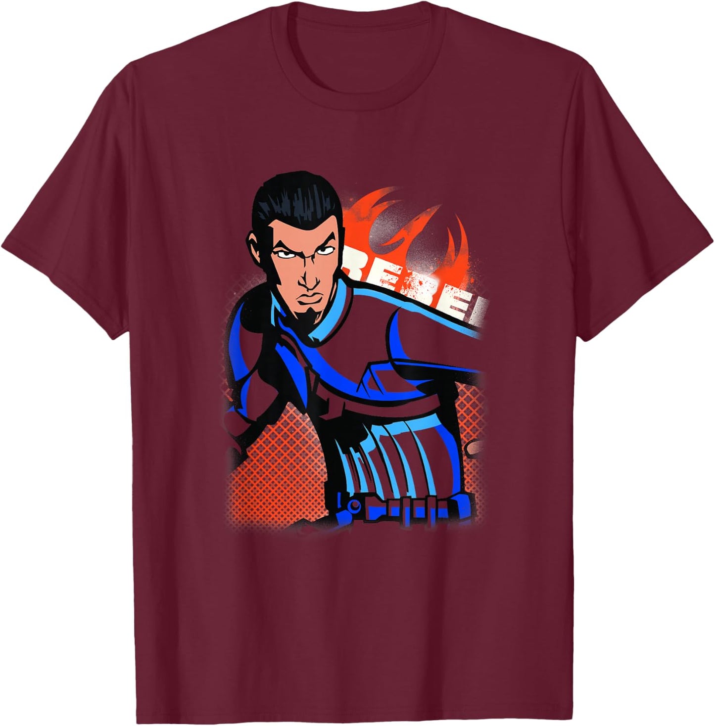 Star Wars Rebels Kanan Jarrus Spotlight Rebel Portrait T-Shirt - T-Shirt | Maroon