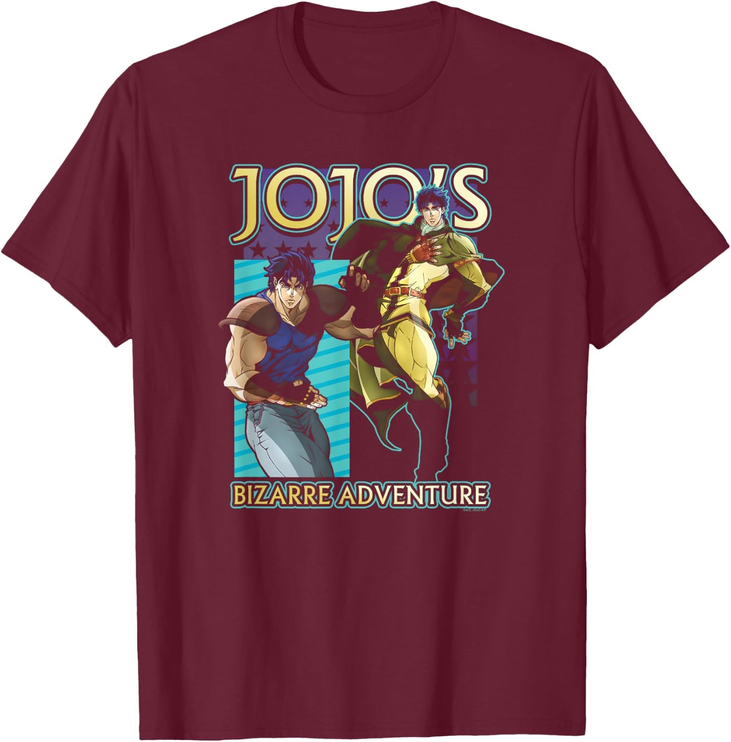 JoJo's Bizarre Adventure Phantom Blood Jonathan Joestar Pose T-Shirt - T-Shirt | Maroon