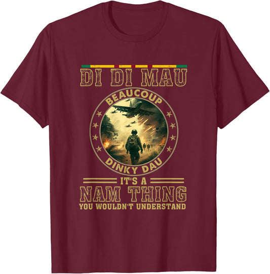 Vietnam Veteran Di Di Mau, Vietnam War Memory, Memorial Day T-Shirt - T-Shirt | Maroon