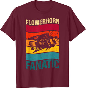 I'm A Flowerhorn Fanatic Pet Fish Flowerhorn T-Shirt - T-Shirt | Maroon
