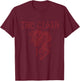 The Clash - Vertical Chinese Dragon T-Shirt - T-Shirt | Maroon