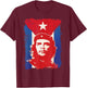 Che Guevara Shirt Cuba Flag Cuban Heritage Revolution Rebel T-Shirt - T-Shirt | Maroon