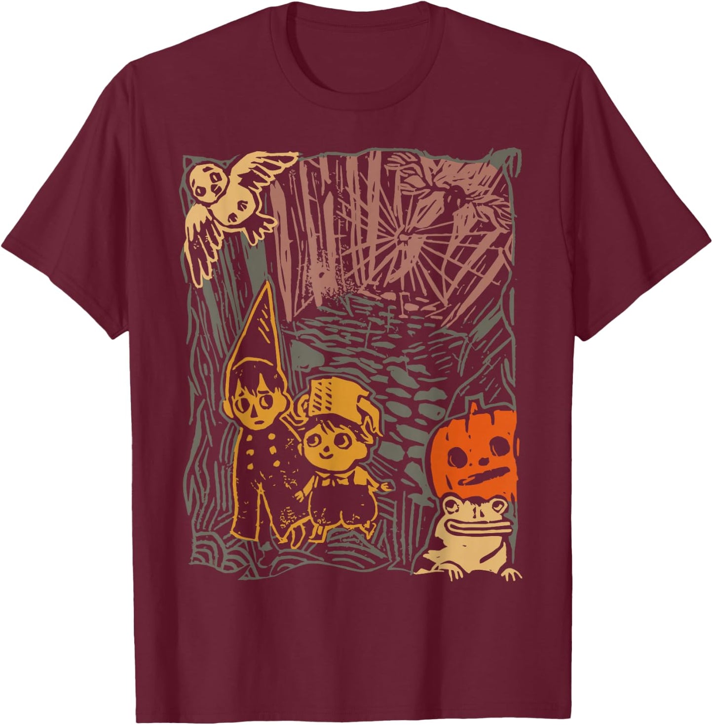 Spooky Pottsfield Harvest Festival Pumpkin Vibes Halloween T-Shirt - T-Shirt | Maroon