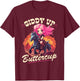 Country Rodeo Girl, Giddy Up Buttercup, Toddler Cowgirl T-Shirt - T-Shirt | Maroon