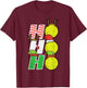 Christmas Lacrosse Ho Ho Ho Lax Xmas Sports Men Women Kids T-Shirt - T-Shirt | Maroon