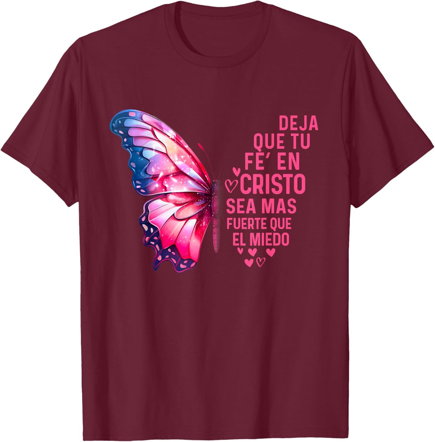 Camiseta Cristiana Para Mujer En Espanol Spanish Cristiano T-Shirt - T-Shirt | Maroon
