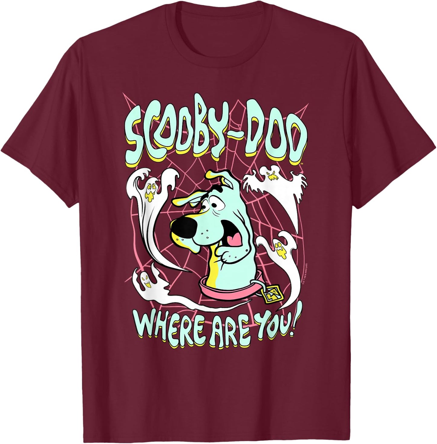 Scooby-Doo Spooky Ghosts T-Shirt - T-Shirt | Maroon