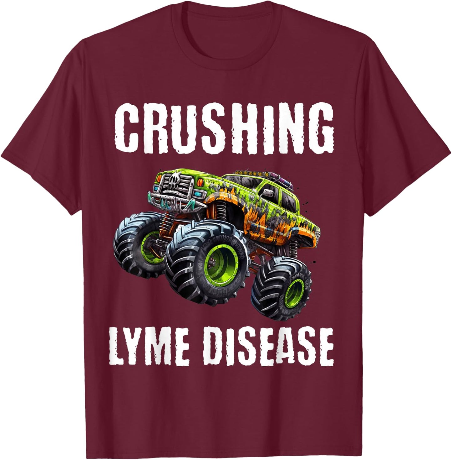 Lyme Disease Awareness Kids Boys T-Shirt - T-Shirt | Maroon