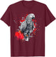African Grey Parrot T-Shirt - T-Shirt | Maroon