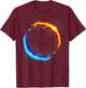 EMF Fire and Ice Dueling Dragons -Adults Black T-Shirt - T-Shirt | Maroon