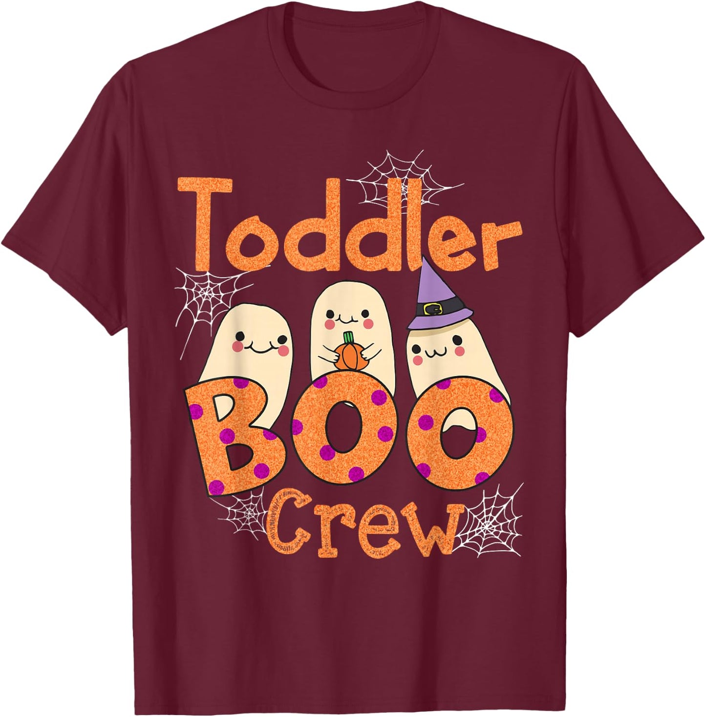 Toddler Daycare Boo Crew Cute Halloween Costume Ghost School T-Shirt - T-Shirt | Maroon