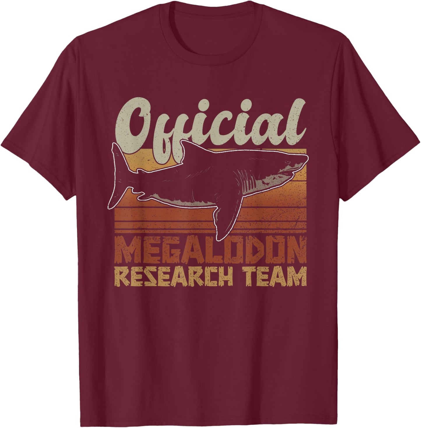 Official Megalodon Research Team - Megalodon Shark T-Shirt - T-Shirt | Maroon