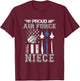 Proud Air Force Niece US Air Force Graduation Niece Gifts T-Shirt - T-Shirt | Maroon