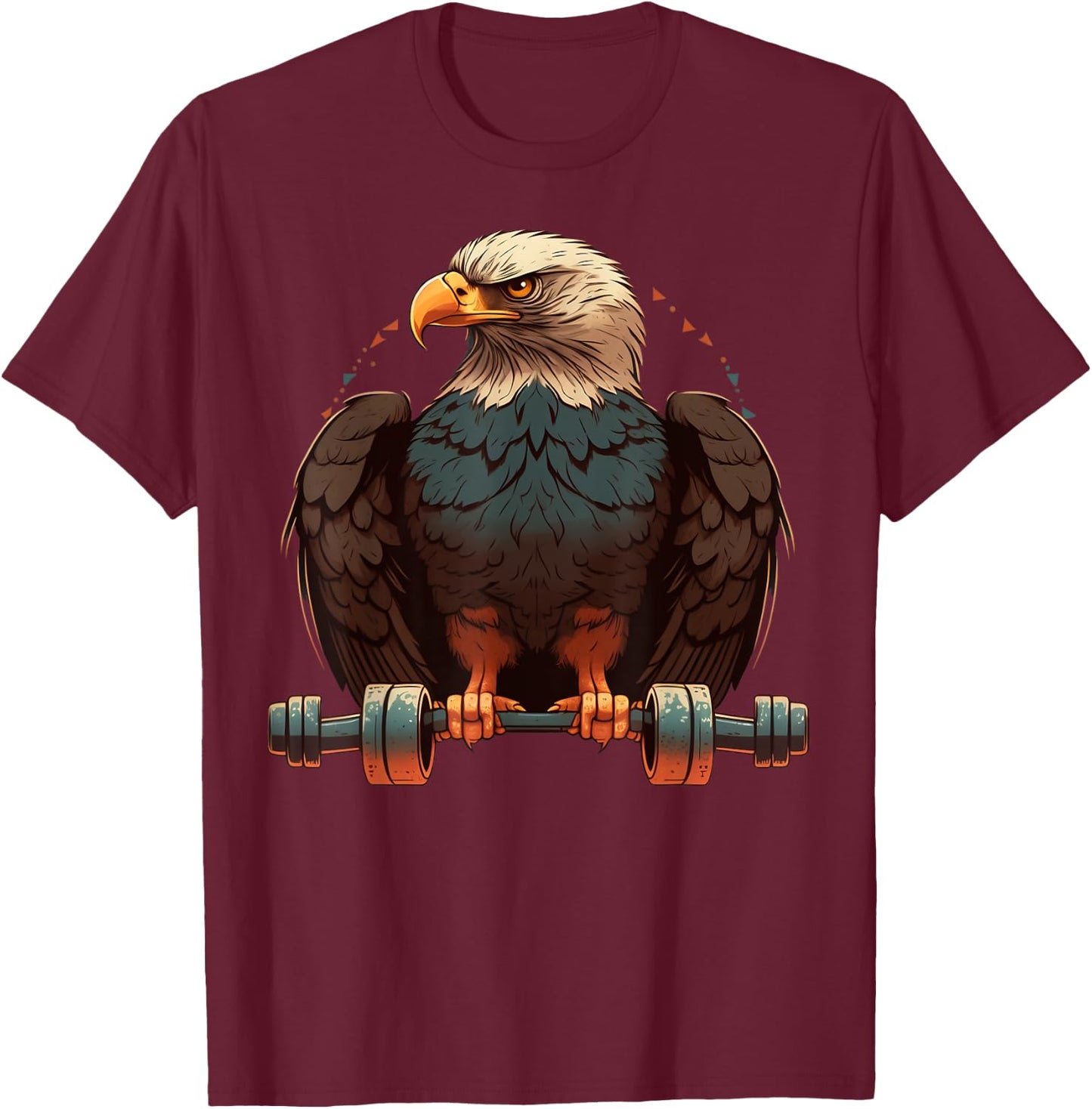 Eagle Weightlifting Funny Fitness Gym Eagle T-Shirt - T-Shirt | Maroon