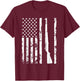 M1 Garand Rifle USA American Flag T-Shirt - T-Shirt | Maroon