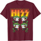 Hiss - Rock And Roll Music Snake Reptile Lover Herpetologist T-Shirt - T-Shirt | Maroon