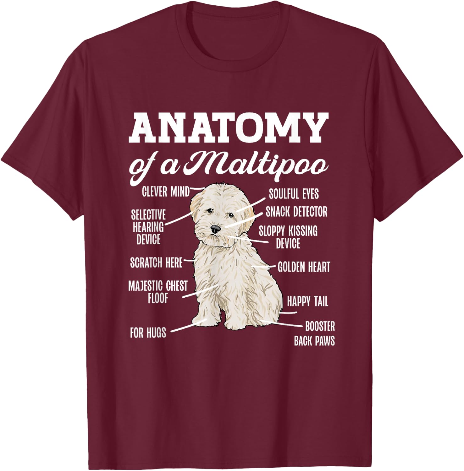 Maltipoo T-Shirt - T-Shirt | Maroon