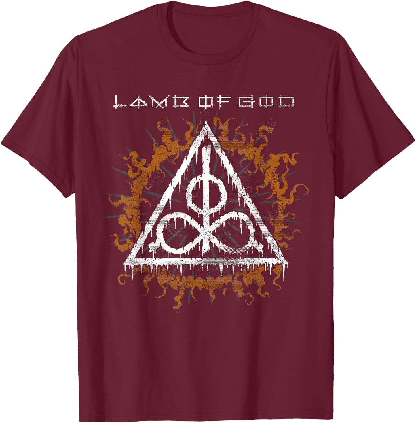 Lamb of God – Symbol and Sun T-Shirt - T-Shirt | Maroon