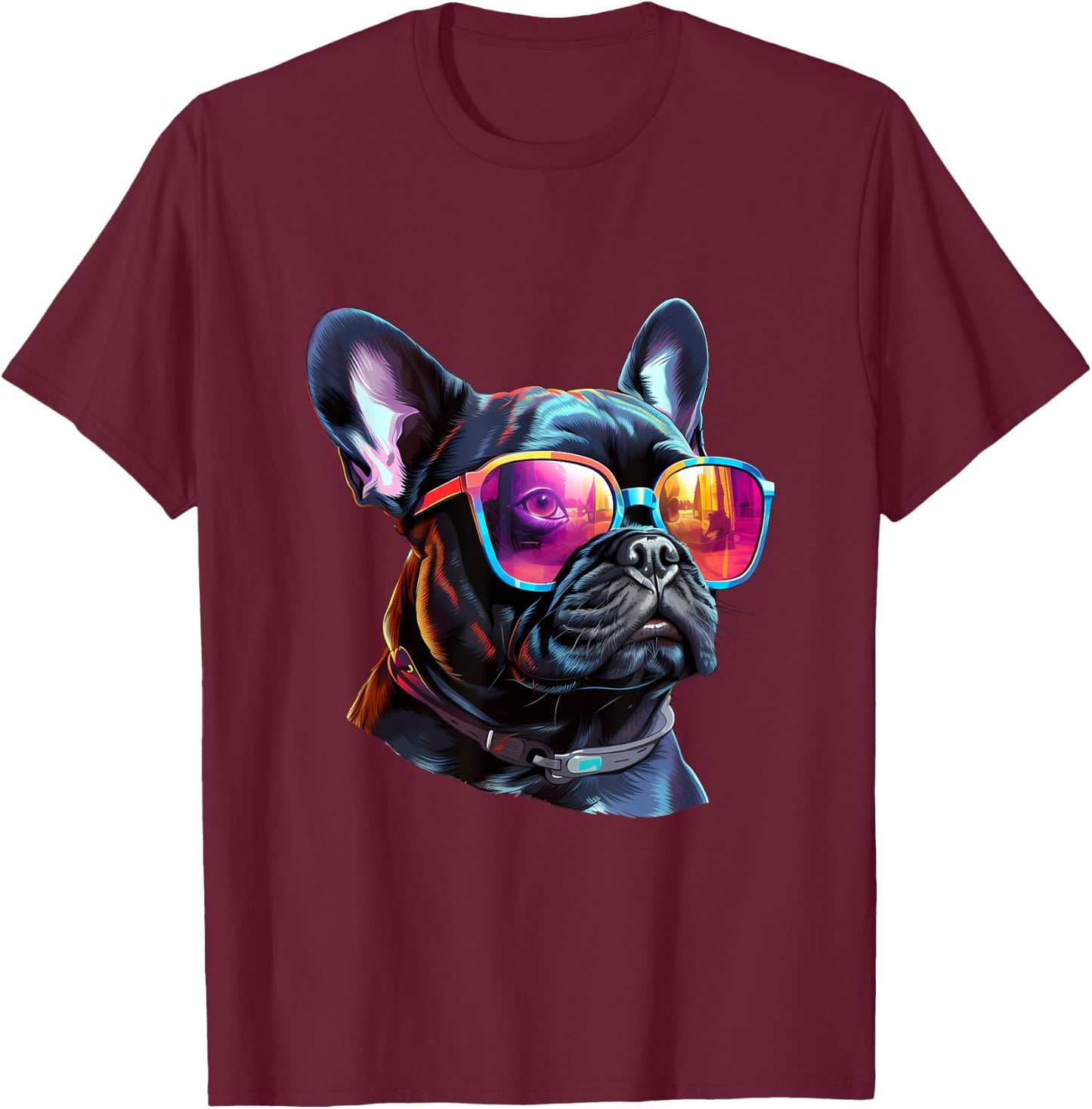 French_Bulldog Sulldog.pnglasses Women Kids T-Shirt - T-Shirt | Maroon