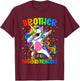 Brother of the Birthday Princess Shirt Boy Dab Unicorn T-Shirt - T-Shirt | Maroon