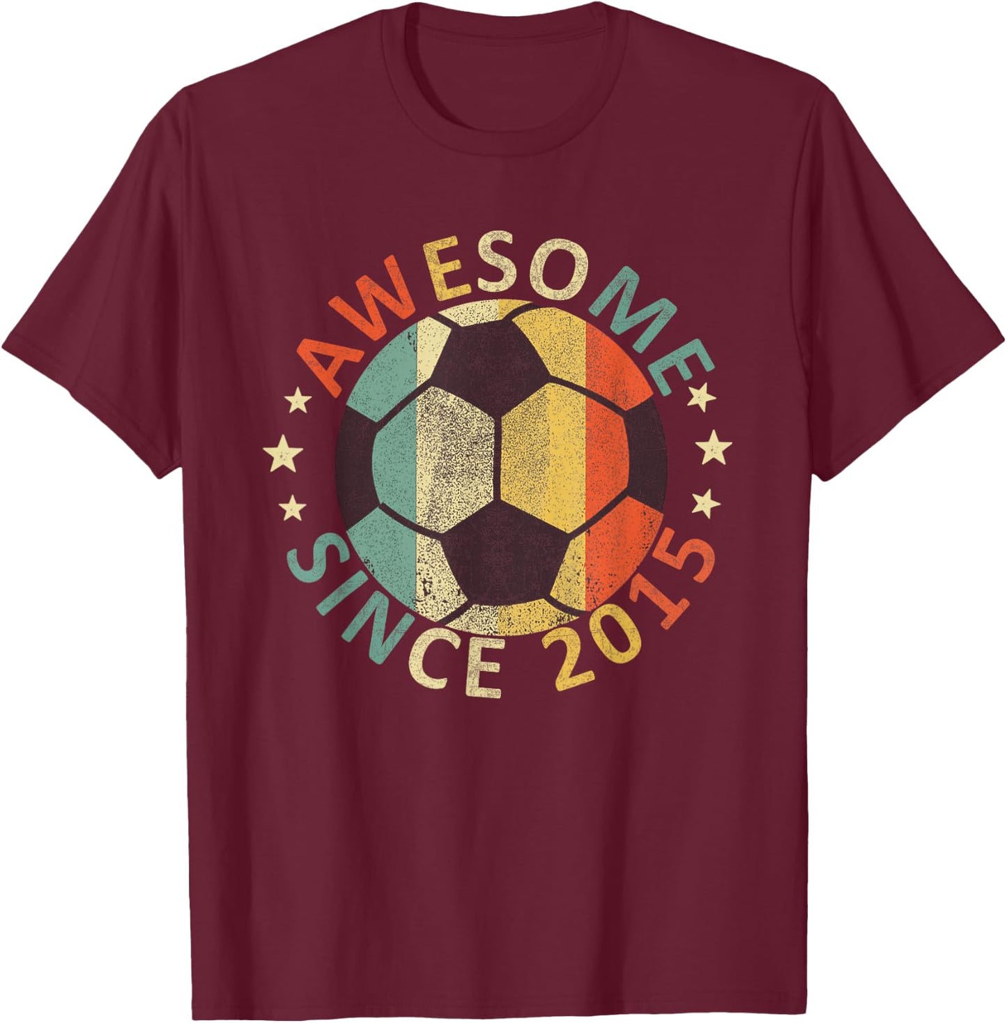 Soccer Player Awesome Since 2015 T-Shirt - T-Shirt | Maroon