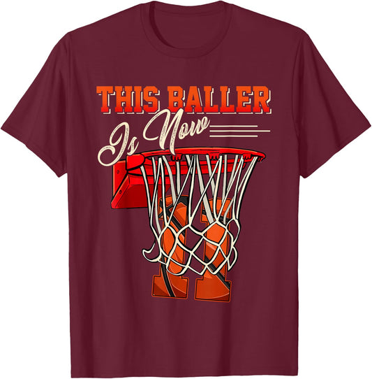 11th Birthday Shirt for Boy Basketball 11 Years Old Kid Gift T-Shirt - T-Shirt | Maroon