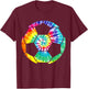 Soccer Player Soccer Ball Tie Dye Men Boys Girls Vintage T-Shirt - T-Shirt | Maroon