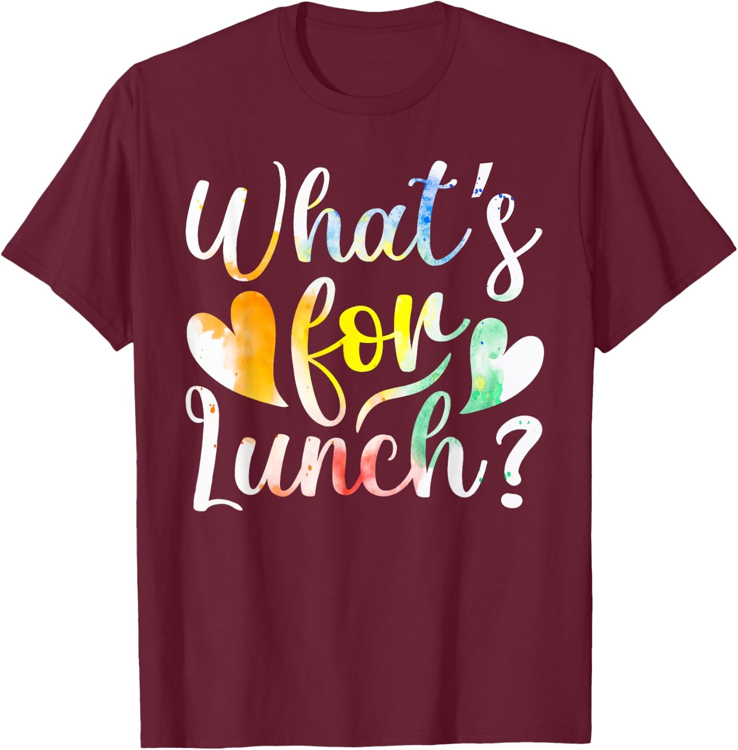 Lunch Lady What's for Lunch School Cafeteria Crew Worker T-Shirt - T-Shirt | Maroon