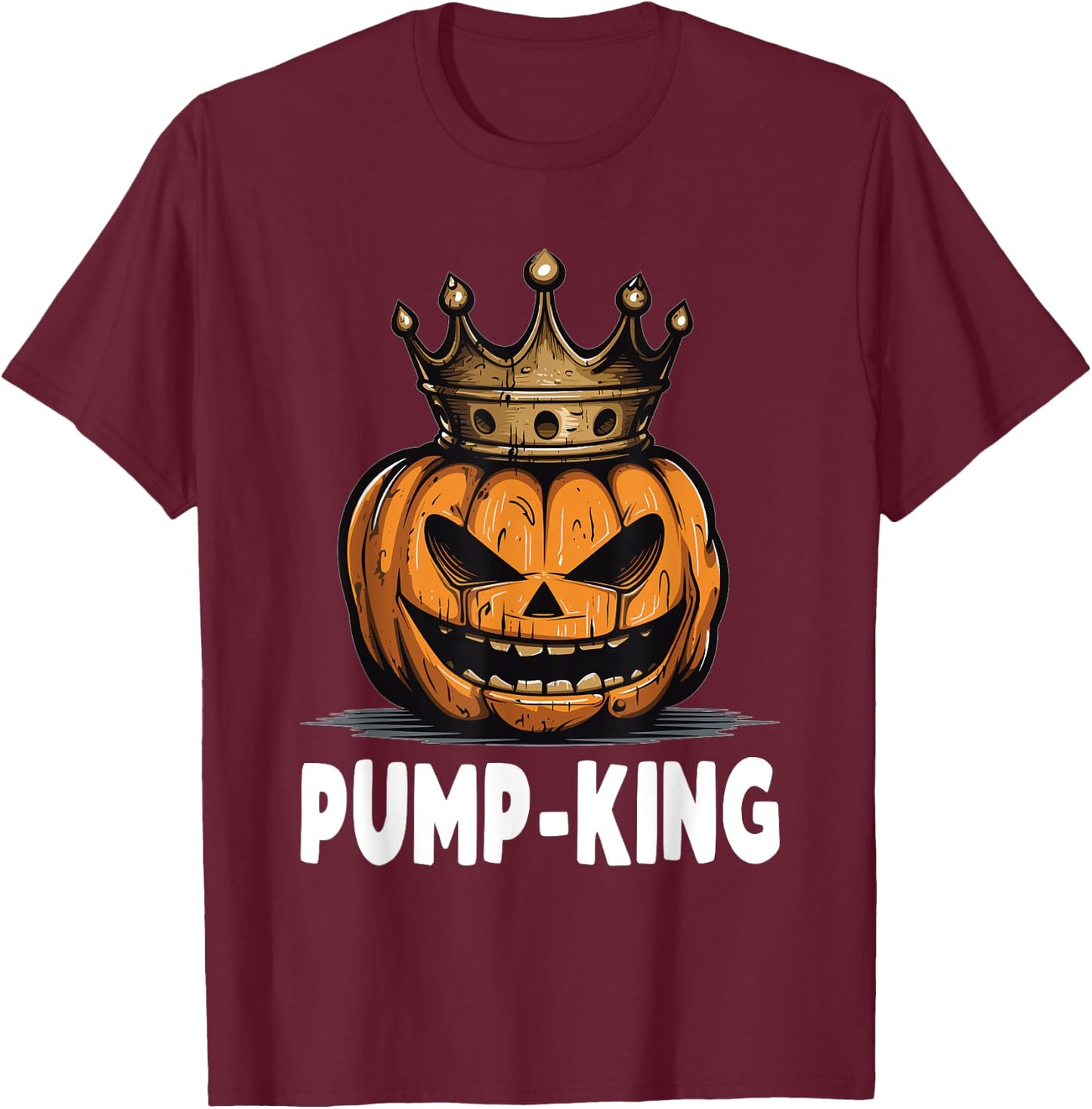 Pump King Couple Matching Halloween Outfits T-Shirt - T-Shirt | Maroon