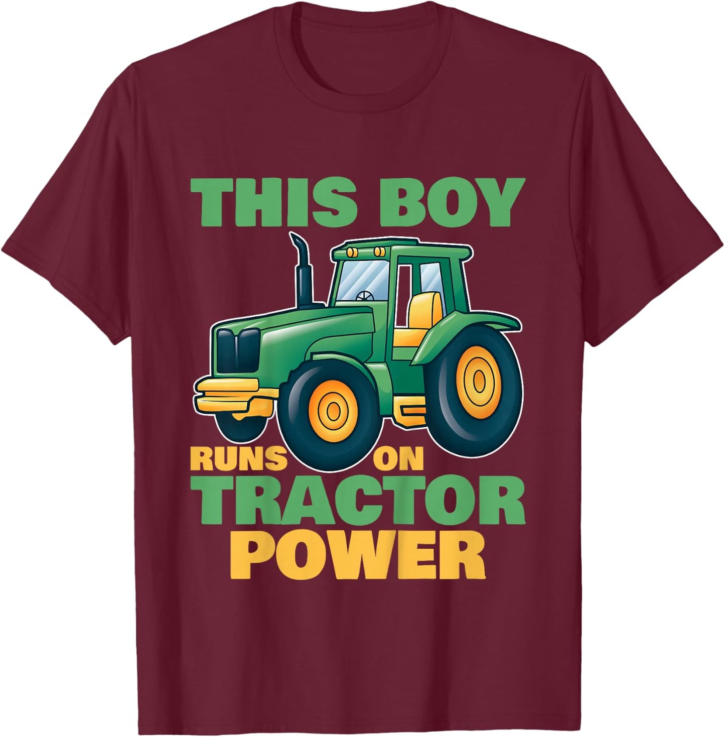Kids Tractor | Toddler Tractors | Boys Tractor T-Shirt - T-Shirt | Maroon