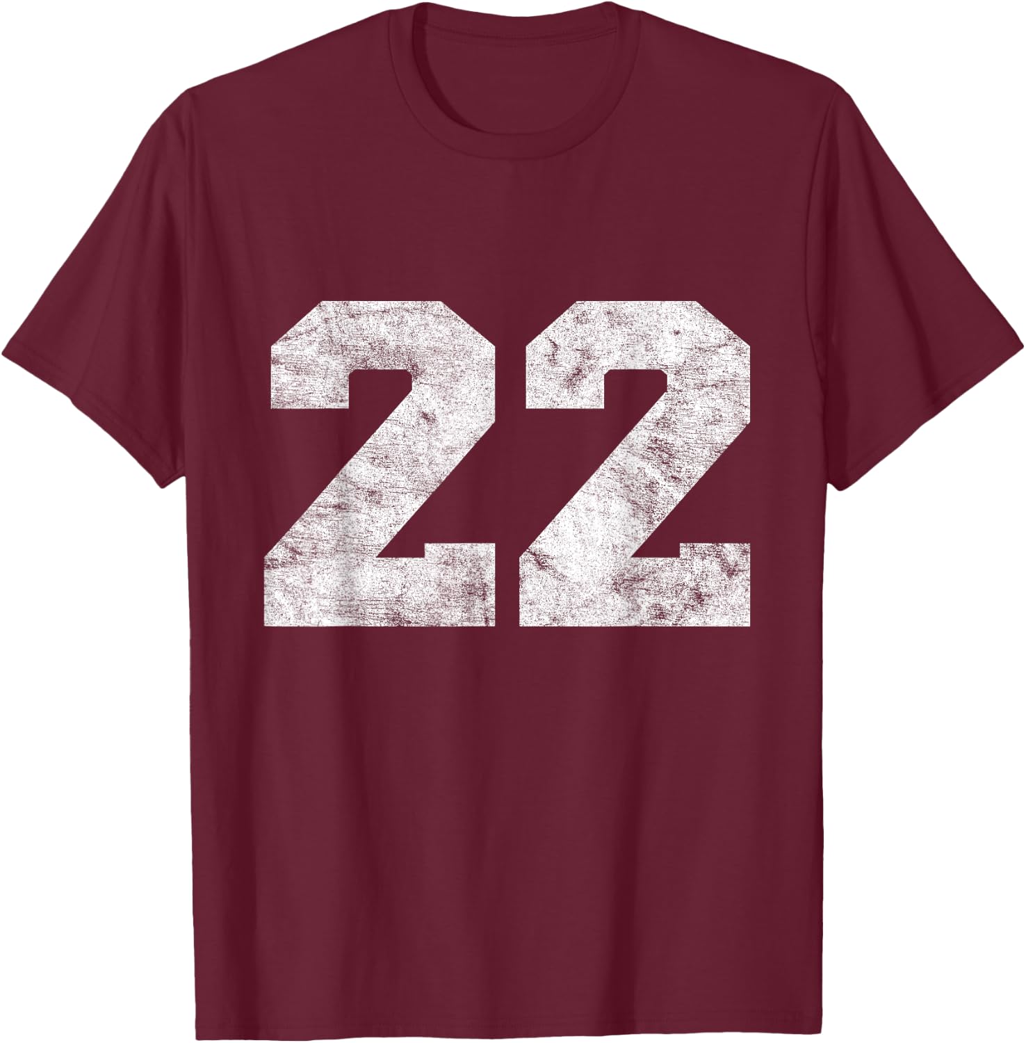 Vintage Lucky Number 22 Birthday Sports Player Team Athlete T-Shirt - T-Shirt | Maroon
