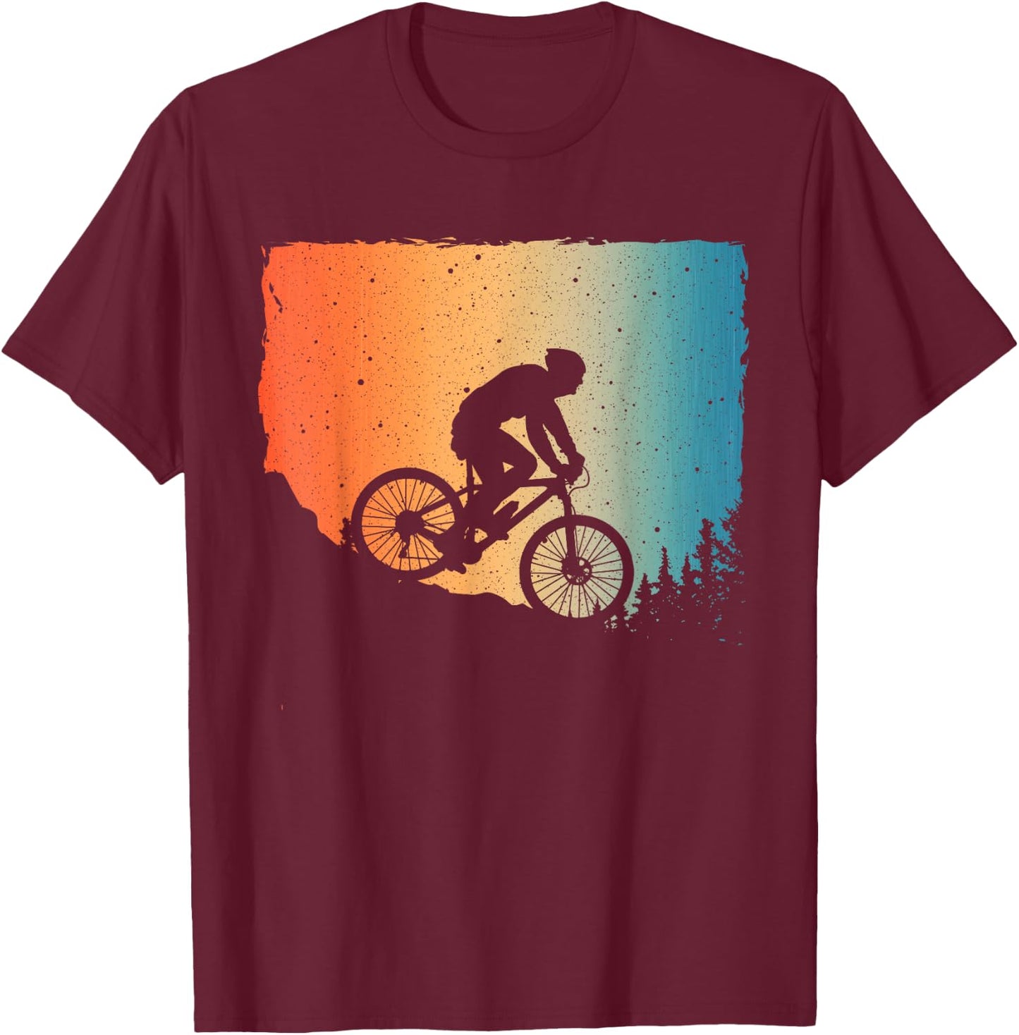 Funny Mountain Biking Design Women Mountain Bike T-Shirt - T-Shirt | Maroon