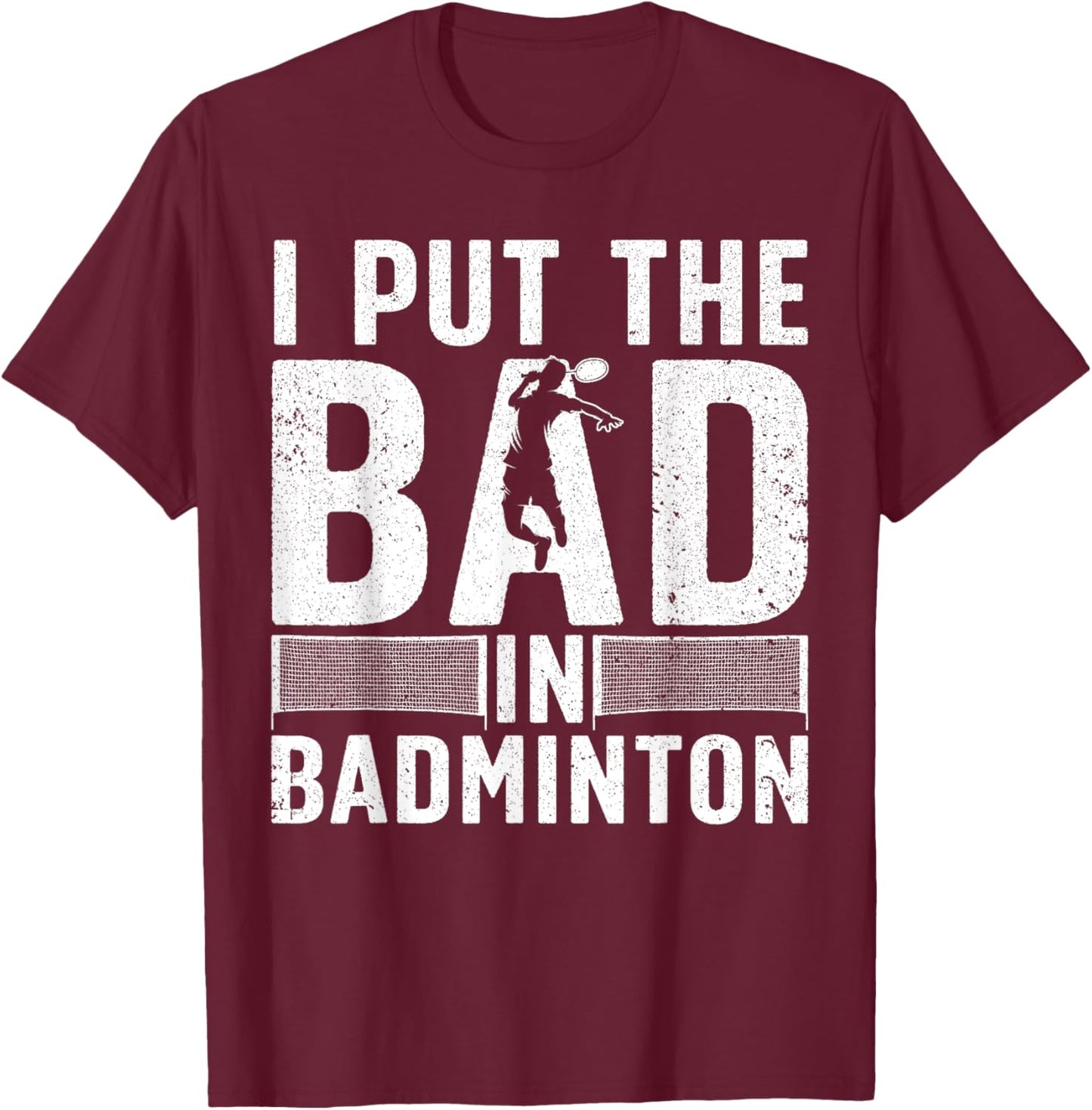 Funny Badminton Art Women Shuttlecock Sport Player T-Shirt - T-Shirt | Maroon