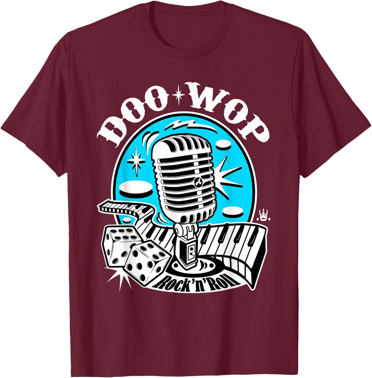 50s Sock Hop Costume Retro 1950s Rockabilly Party Doo Wop T-Shirt - T-Shirt | Maroon
