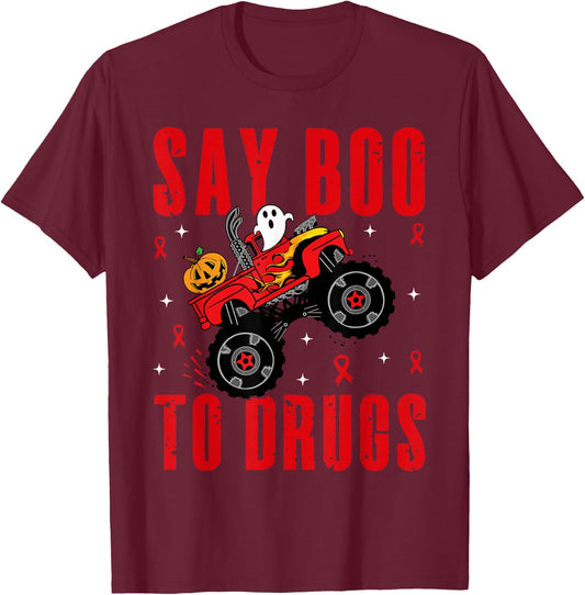 Red Ribbon Week Awareness Halloween Women Men Toddler Kids T-Shirt - T-Shirt | Maroon